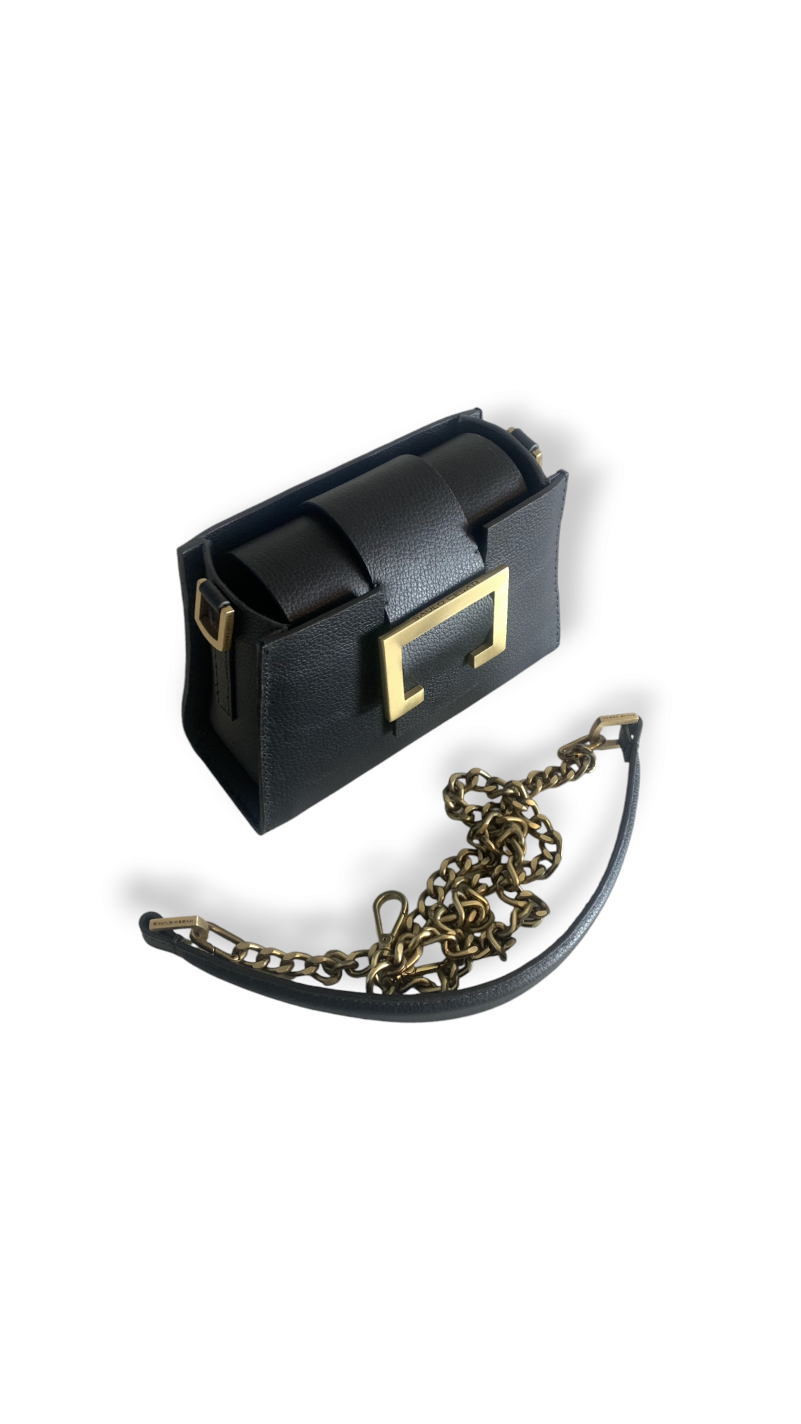 Bolsa Phí preta com dourada - Sob demanda