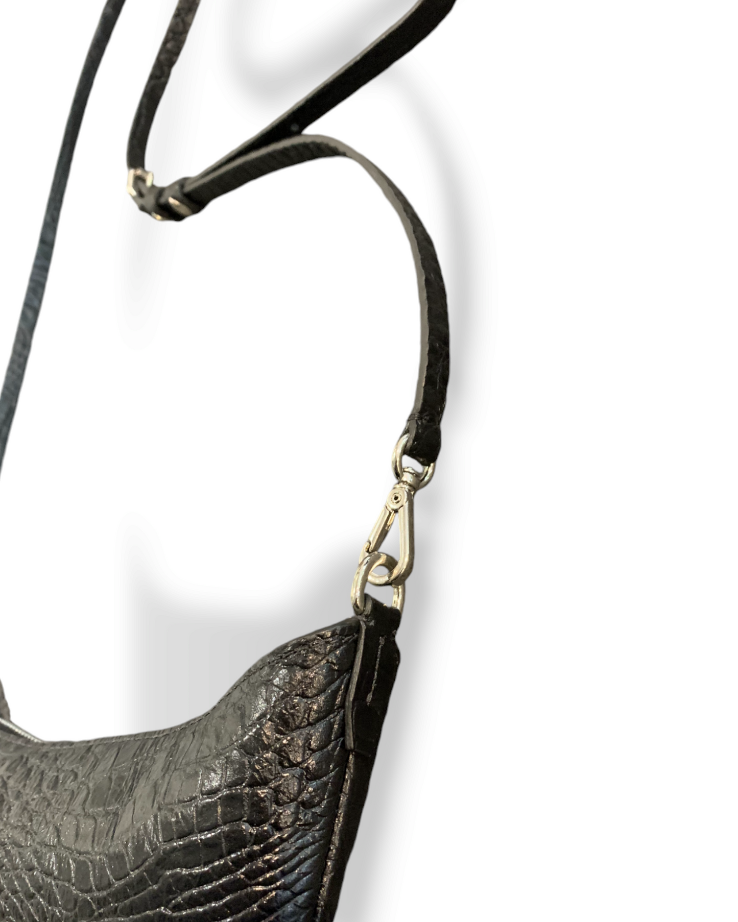 Bolsa Mini Oráculo - Preta Croco