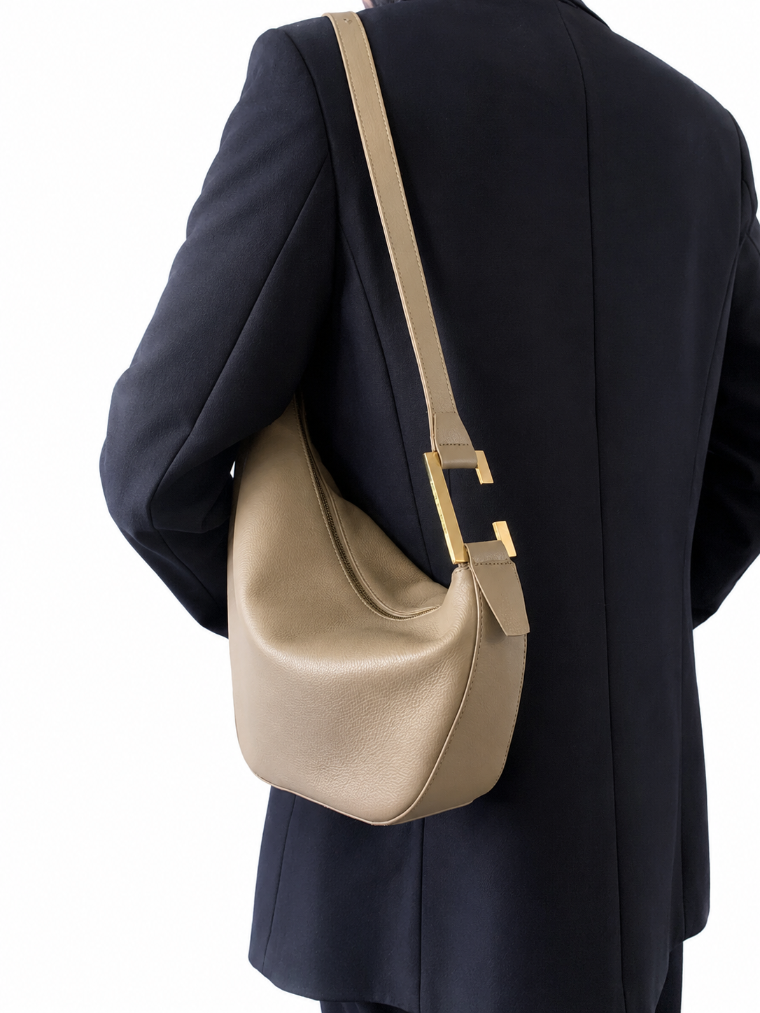 Bolsa Oráculo | Média | Khaki e Metal Ouro