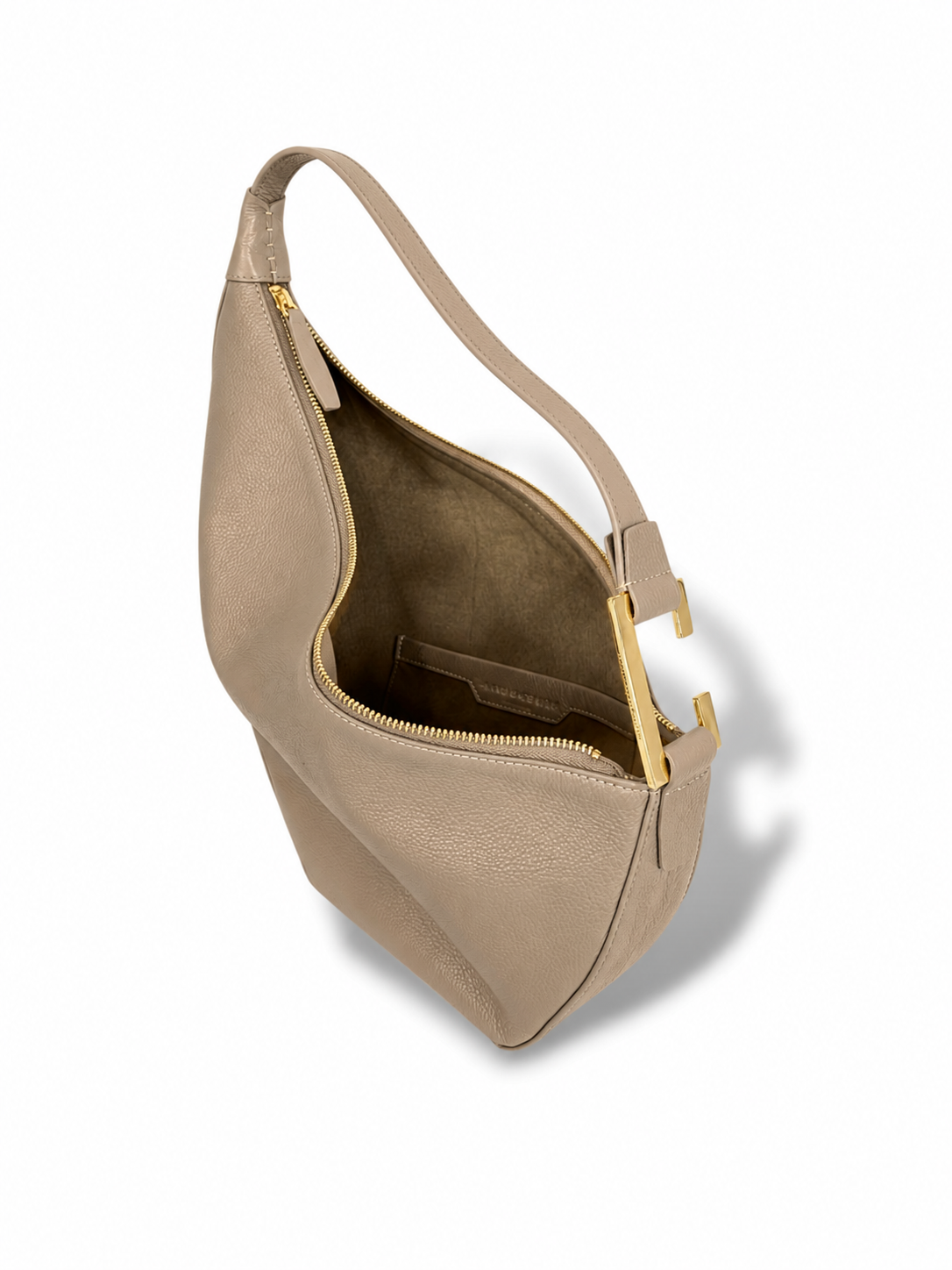Bolsa Oráculo | Média | Khaki e Metal Ouro